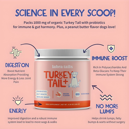 Turkey Tail+ Mushroom | Probiotics Formula For Puppies™